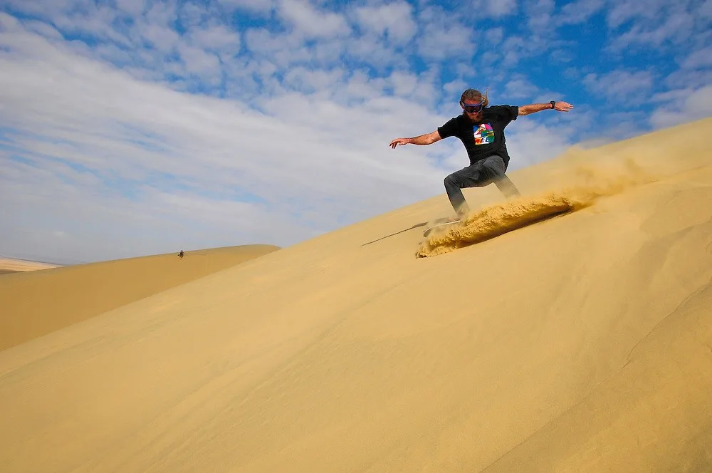 Sandboarding in Morocco